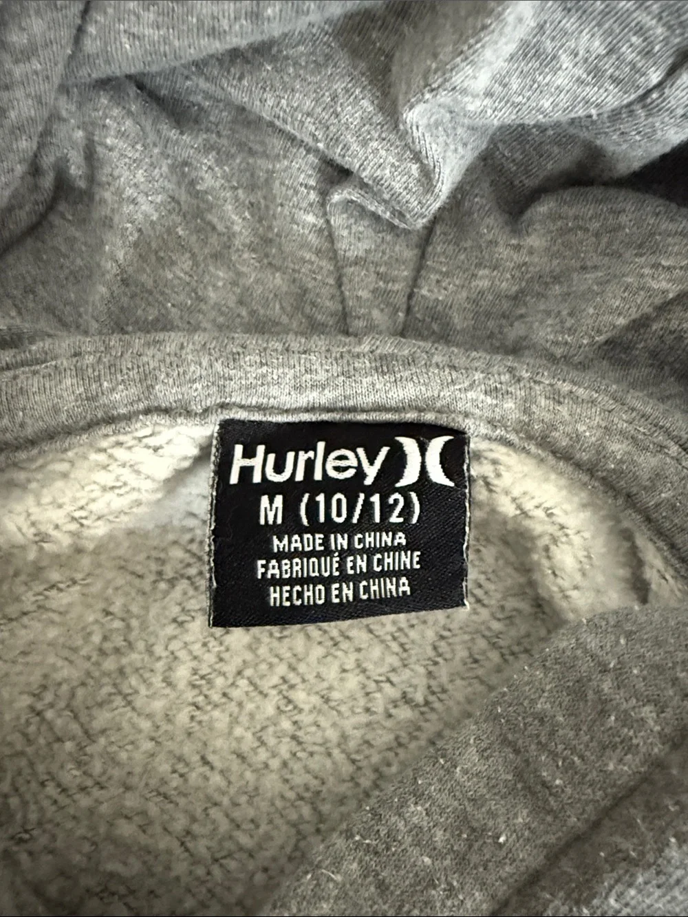 Hurley Gray Hoodie with Multicolor Circular Logo